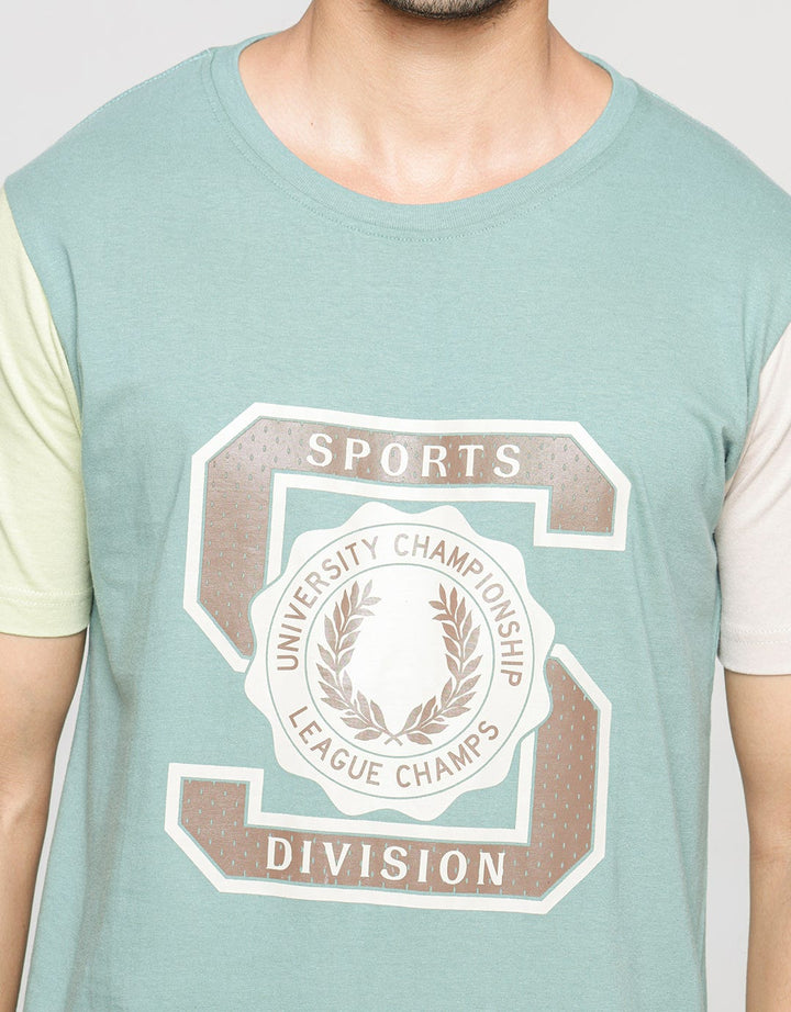 T Zone Sports Div Print Kaos Theme Pria