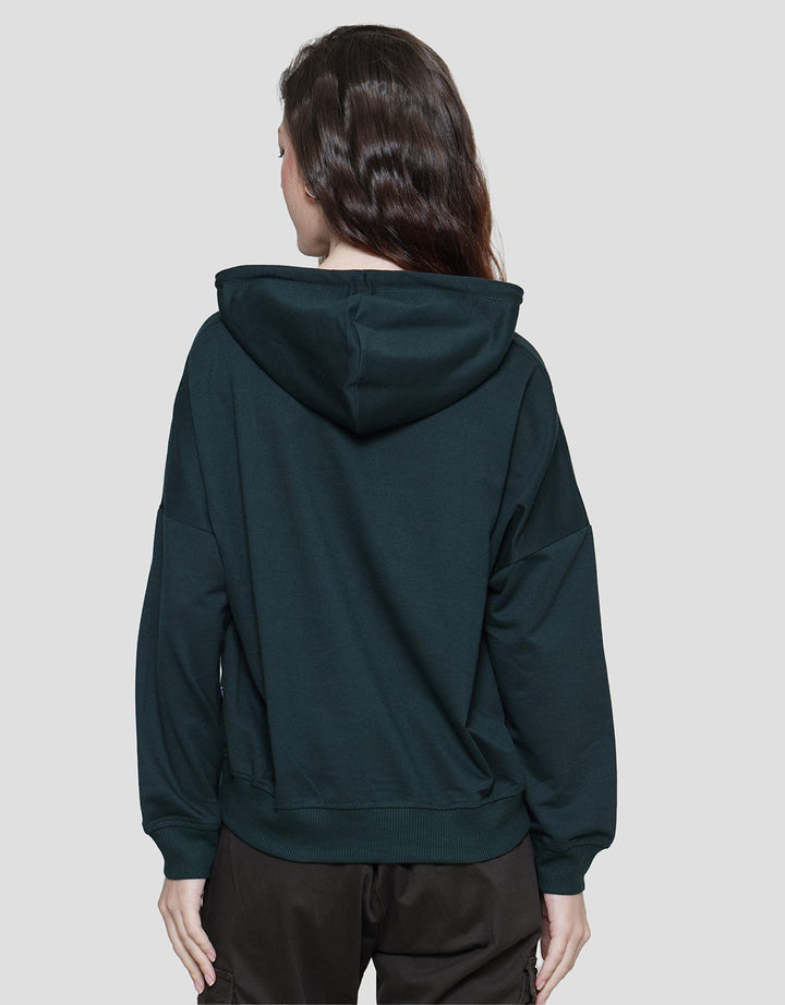 Cardinal Girl Hoodie Word Print Sweater Wanita