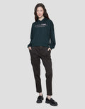 Cardinal Girl Hoodie Word Print Sweater Wanita