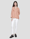 Cardinal Girl Soft Stripe Kemeja Wanita