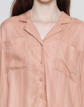Cardinal Girl Soft Stripe Kemeja Wanita