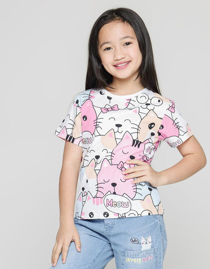 Little M Short Sleeve T-Shirt Fp Big Cats