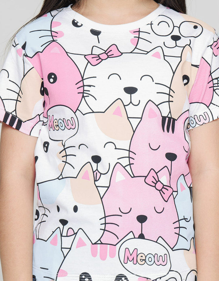 Little M Short Sleeve T-Shirt Fp Big Cats