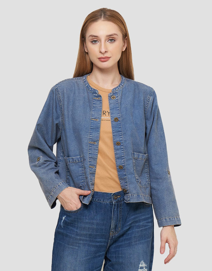 Geela Olivia Two Set Medium Wash Denim