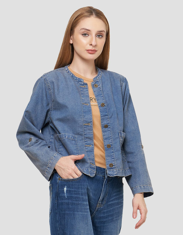 Geela Olivia Two Set Medium Wash Denim
