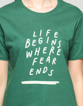 Nevada Life Begins Casual Print Kaos Wanita