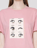 Nevada Kaos Lengan Pendek Wanita Print Anime 3 Eyes