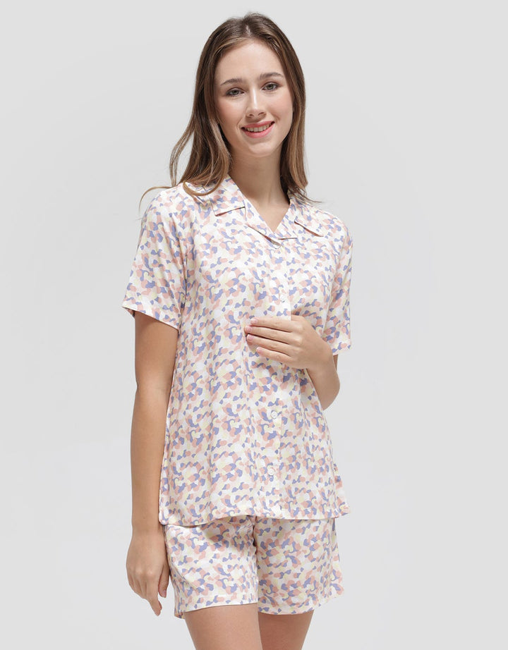 Nevada Short Sleeve Pyjama Shorts Dots