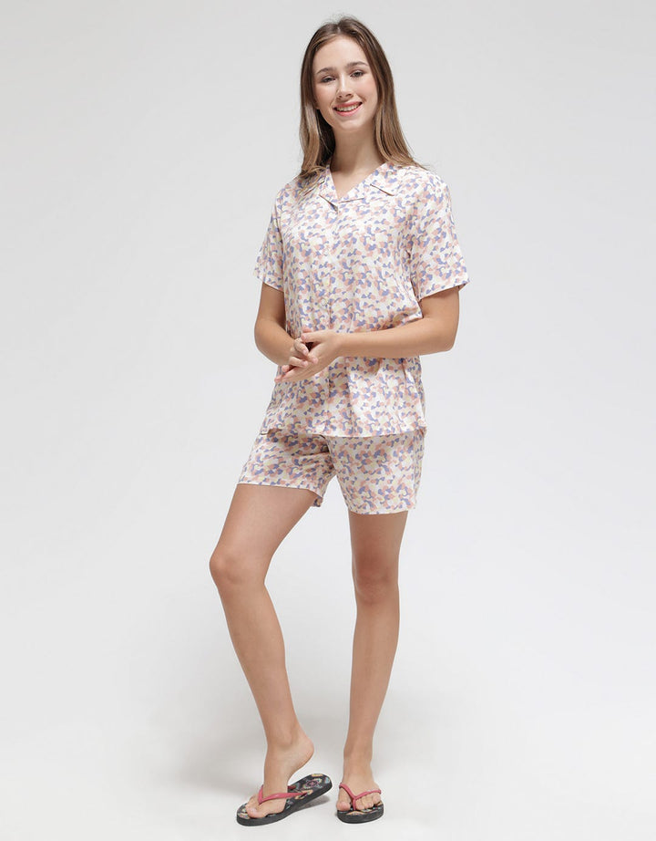 Nevada Short Sleeve Pyjama Shorts Dots