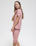 Nevada Short Sleeve Pajama Capri Triple Bird