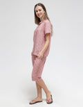 Nevada Short Sleeve Pajama Capri Triple Bird