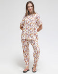 St. Yves Short Sleeve Pyjama Pants Wave Lines