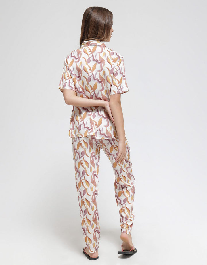St. Yves Short Sleeve Pyjama Pants Wave Lines