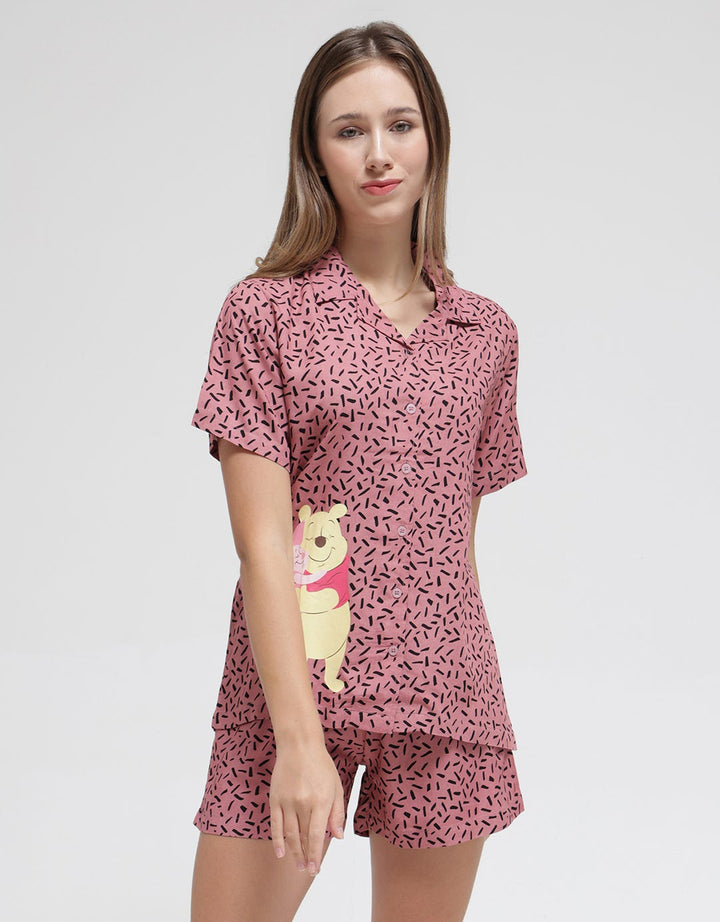 Disney Short Sleeve Pyjama Shorts Confetti Pooh