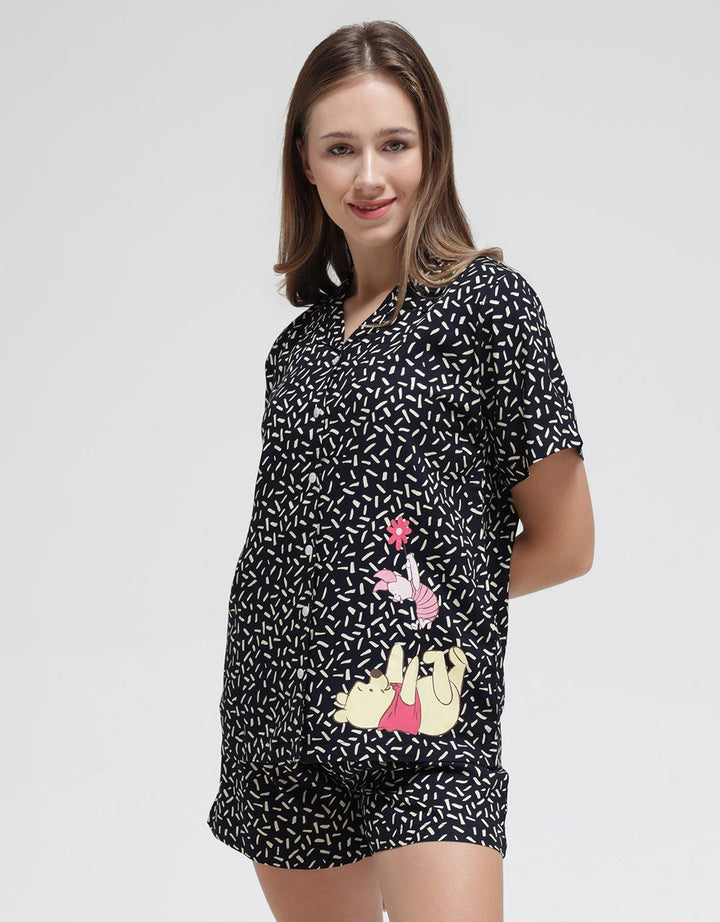 Disney Short Sleeve Pyjama Shorts Confetti Pooh