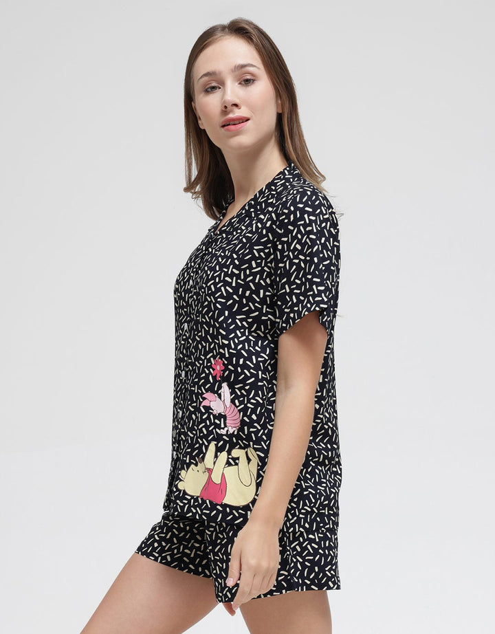 Disney Short Sleeve Pyjama Shorts Confetti Pooh