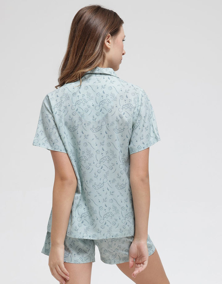 Disney Short Sleeve Pyjama Shorts Pooh Beach