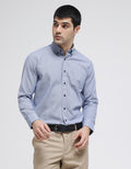 Stanley Adams Long Sleeve Shirt Slim Dobby Filafil Slub Cvc