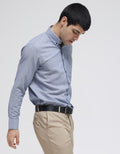 Stanley Adams Long Sleeve Shirt Slim Dobby Filafil Slub Cvc