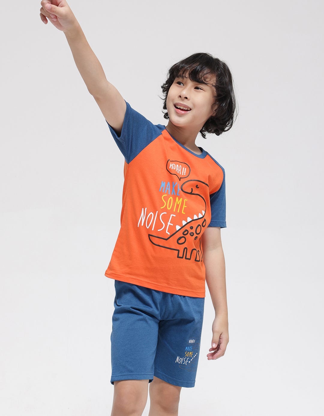 Little M Top-Bottom Set T-Shirt Raglan Make Some Noise