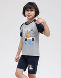 Little M Top-Bottom Setelan Pakaian Print Born To Explore