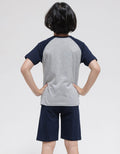 Little M Top-Bottom Setelan Pakaian Print Born To Explore