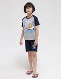 Little M Top-Bottom Setelan Pakaian Print Born To Explore