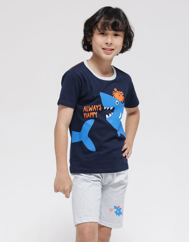 Little M Top-Bottom Shark T-Shirt Set