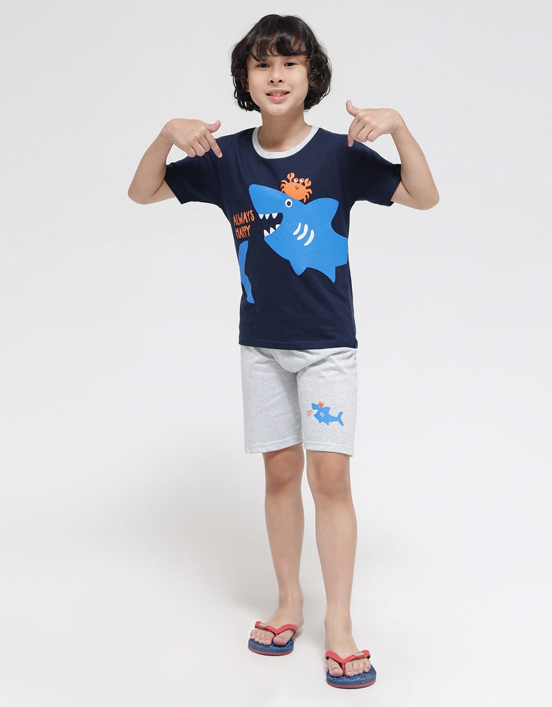 Little M Top-Bottom Shark T-Shirt Set