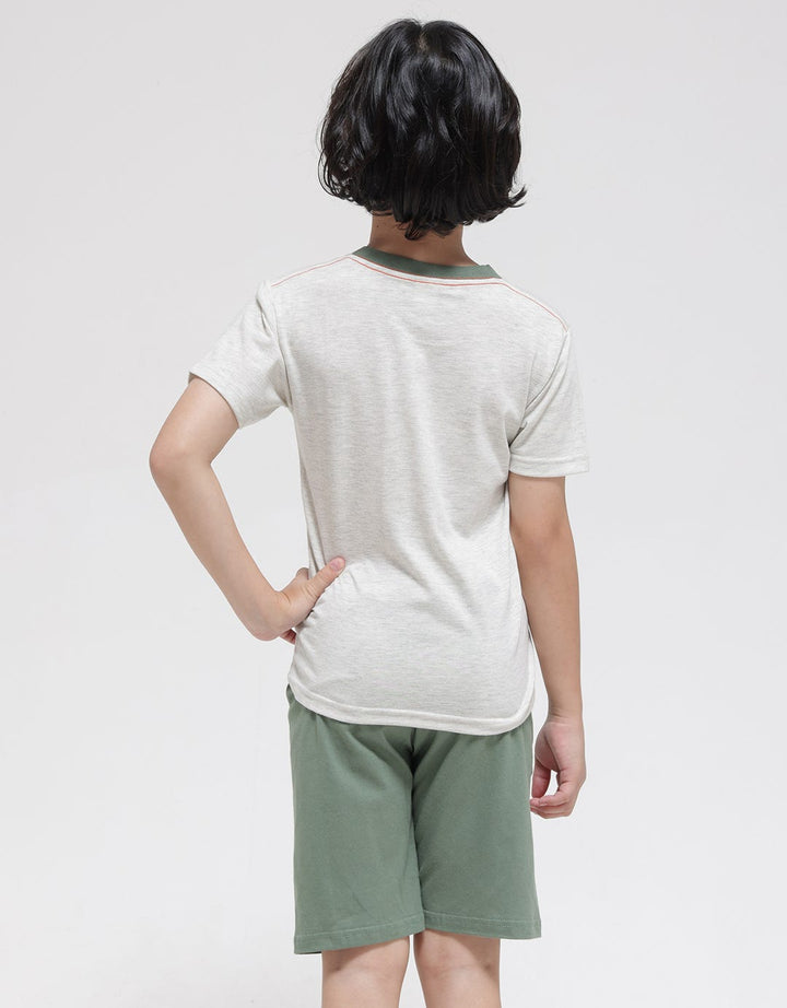 Little M Top-Bottom Set T-Shirt Dino Outline