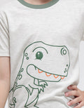 Little M Top-Bottom Set T-Shirt Dino Outline
