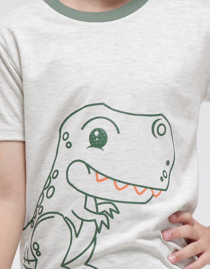 Little M Top-Bottom Set T-Shirt Dino Outline