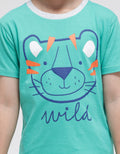 Little M Top-Bottom Setelan Pakaian Print T-Shirt Wild