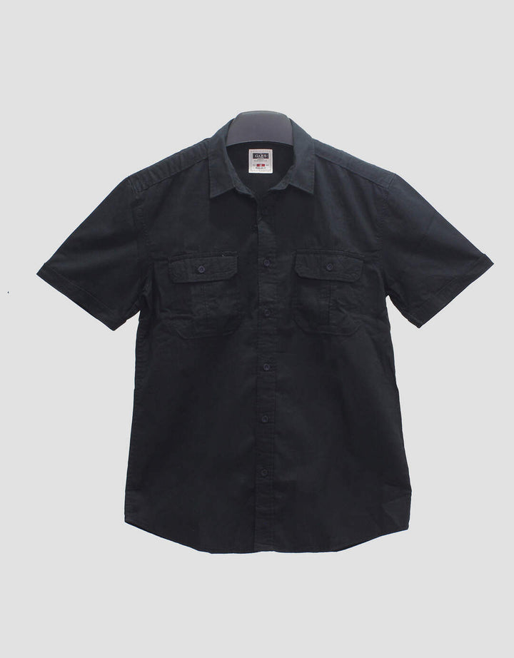 Gab's Double Pocket Kemeja Lengan Pendek Pria