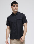 Cole Slim Oxford With Pocket Flap Kemeja Lengan Pendek Pria
