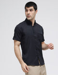 Cole Slim Oxford With Pocket Flap Kemeja Lengan Pendek Pria