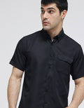 Cole Slim Oxford With Pocket Flap Kemeja Lengan Pendek Pria