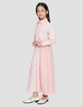 Cardinal Kids Girl Flower Button Detail Gamis Anak Gadis