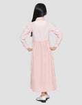 Cardinal Kids Girl Flower Button Detail Gamis Anak Gadis