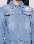Aero Happy Bunny Jaket Denim Anak Perempuan