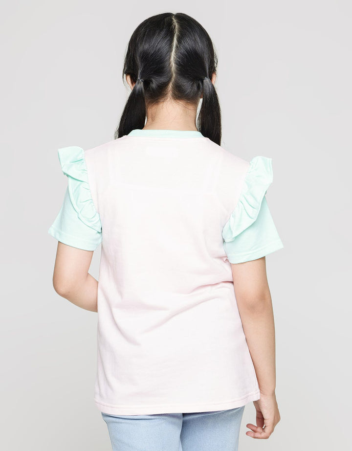 Aero Color Block Cat Girls T-Shirt