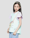 Aero Color Block Unicorn Waist Bag Kaos Lengan Pendek Anak Perempuan