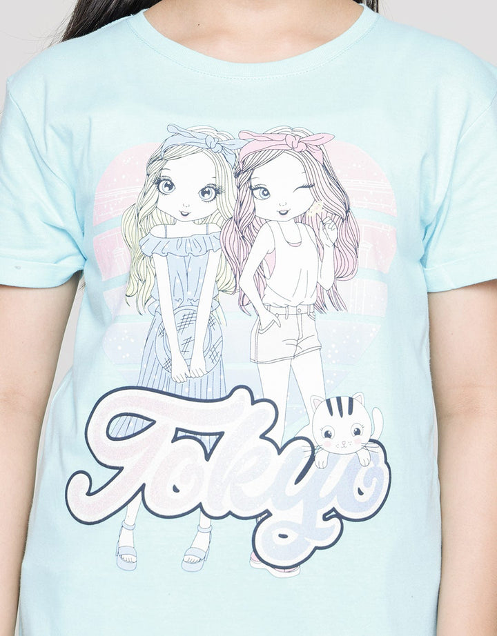 Aero Nonik Tokyo Kaos Anak Perempuan