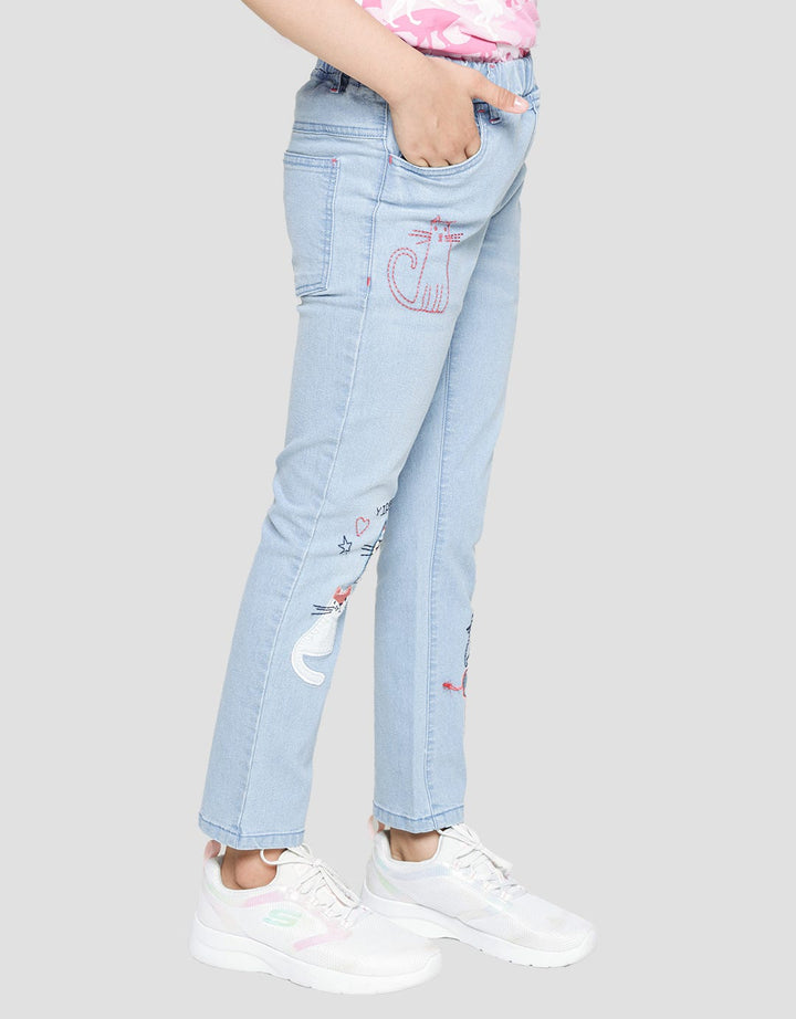 Aero Cat Giraffe Girls Denim Pants