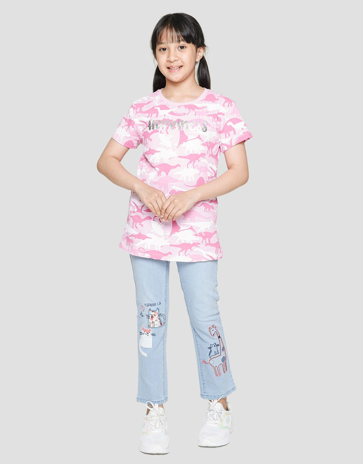 Aero Cat Giraffe Girls Denim Pants