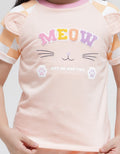 Little M Meow Towel Kaos Anak Perempuan