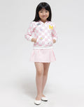 Little M Sweatshirt Hoody Full Print Kotak Resleting