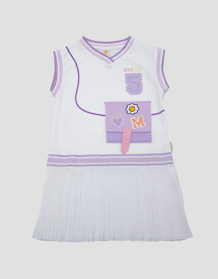Little M Varsity Bae Midi Dress Anak Perempuan