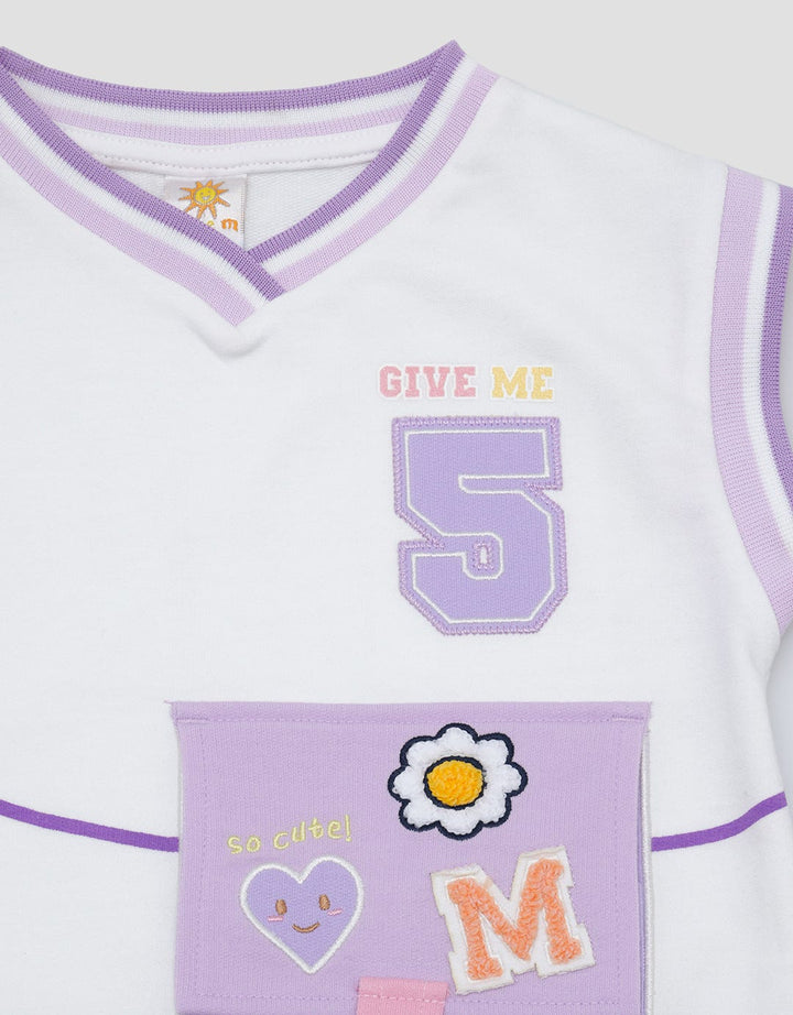 Little M Varsity Bae Midi Dress Anak Perempuan