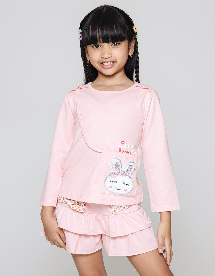 Little M Sweet Bunny Bag Girls T-shirt